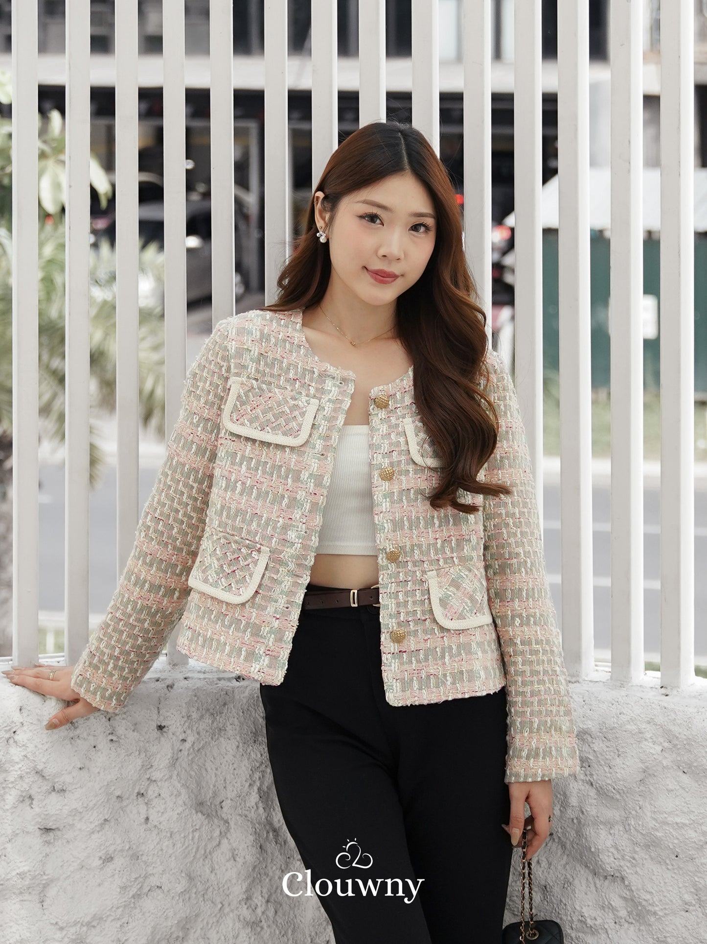 Geya Tweed Blazer - Green
