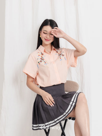 Patra Cotton Shirt - Peach
