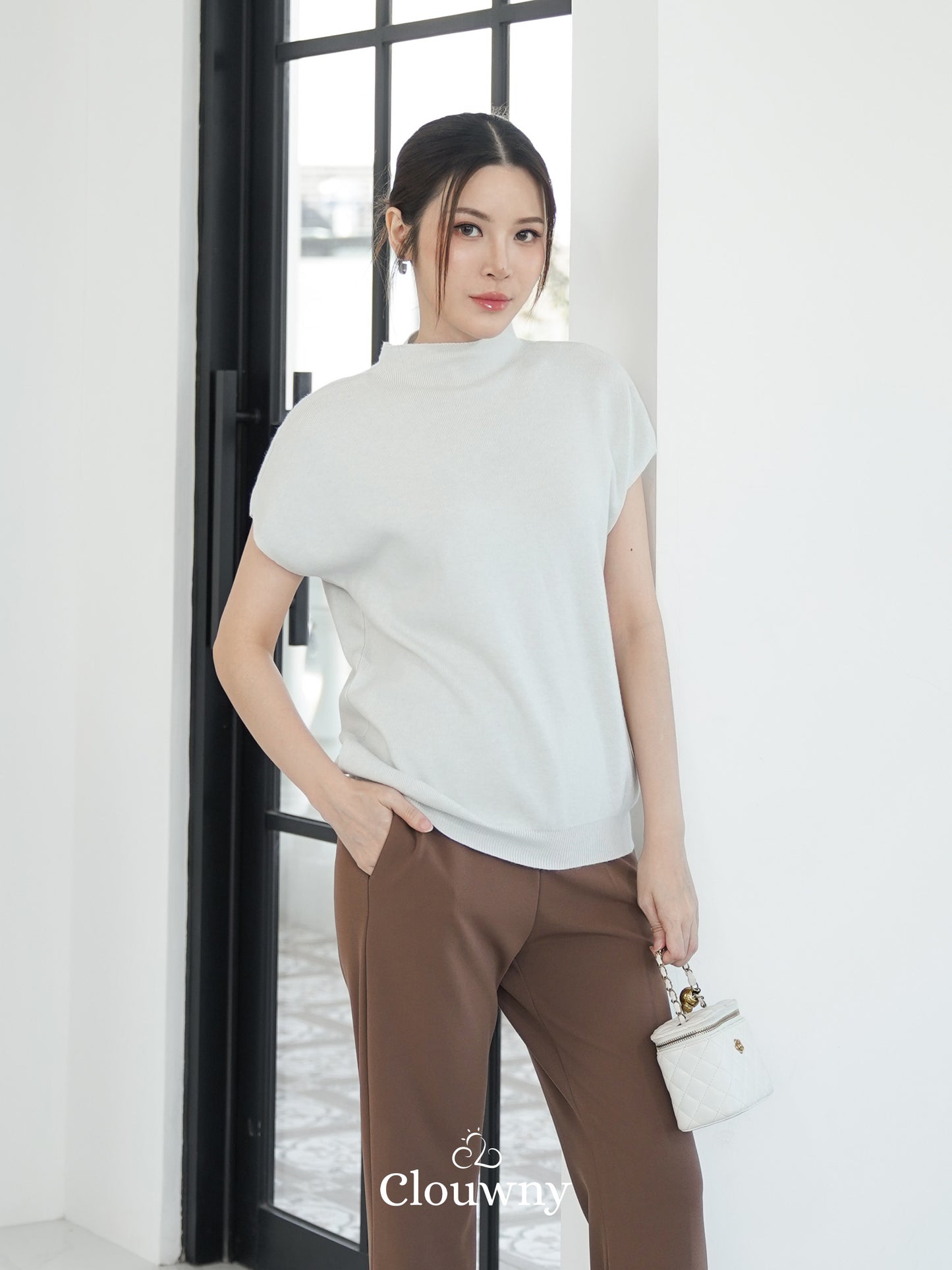Semi Turtle Top - Light Grey