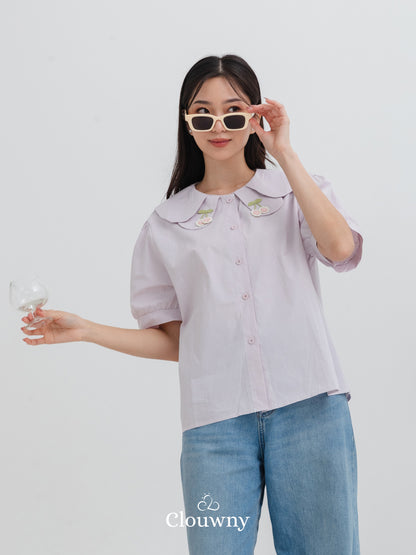 Kirei Collar Blouse - Purple