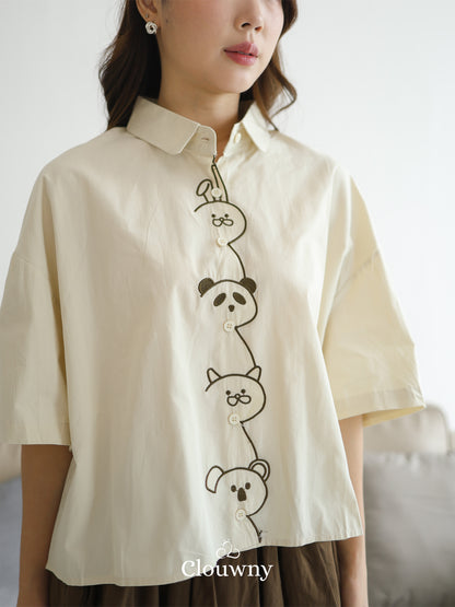 Friends Cotton Shirt - Yellow