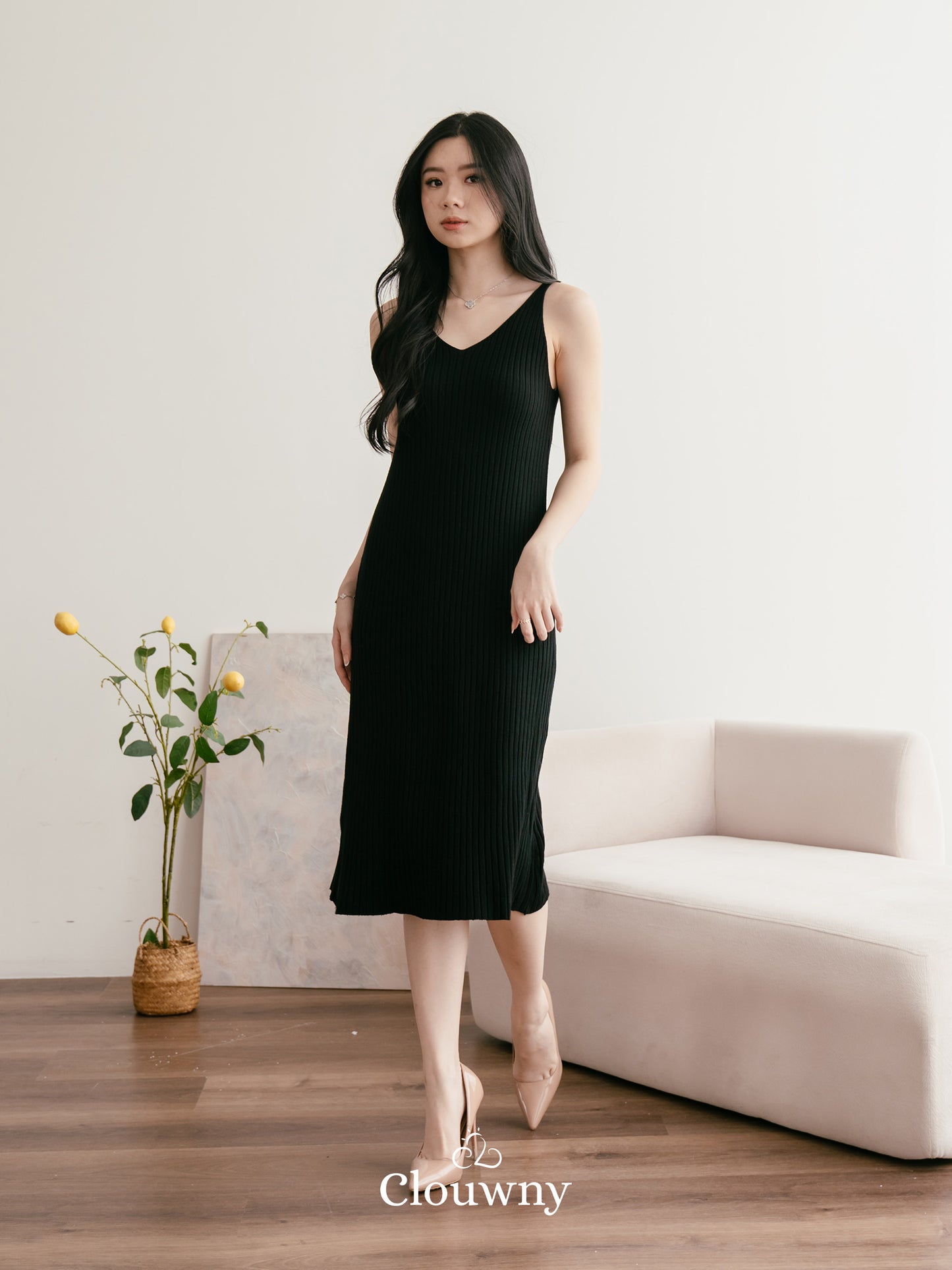 Hikari Knit Dress - Black