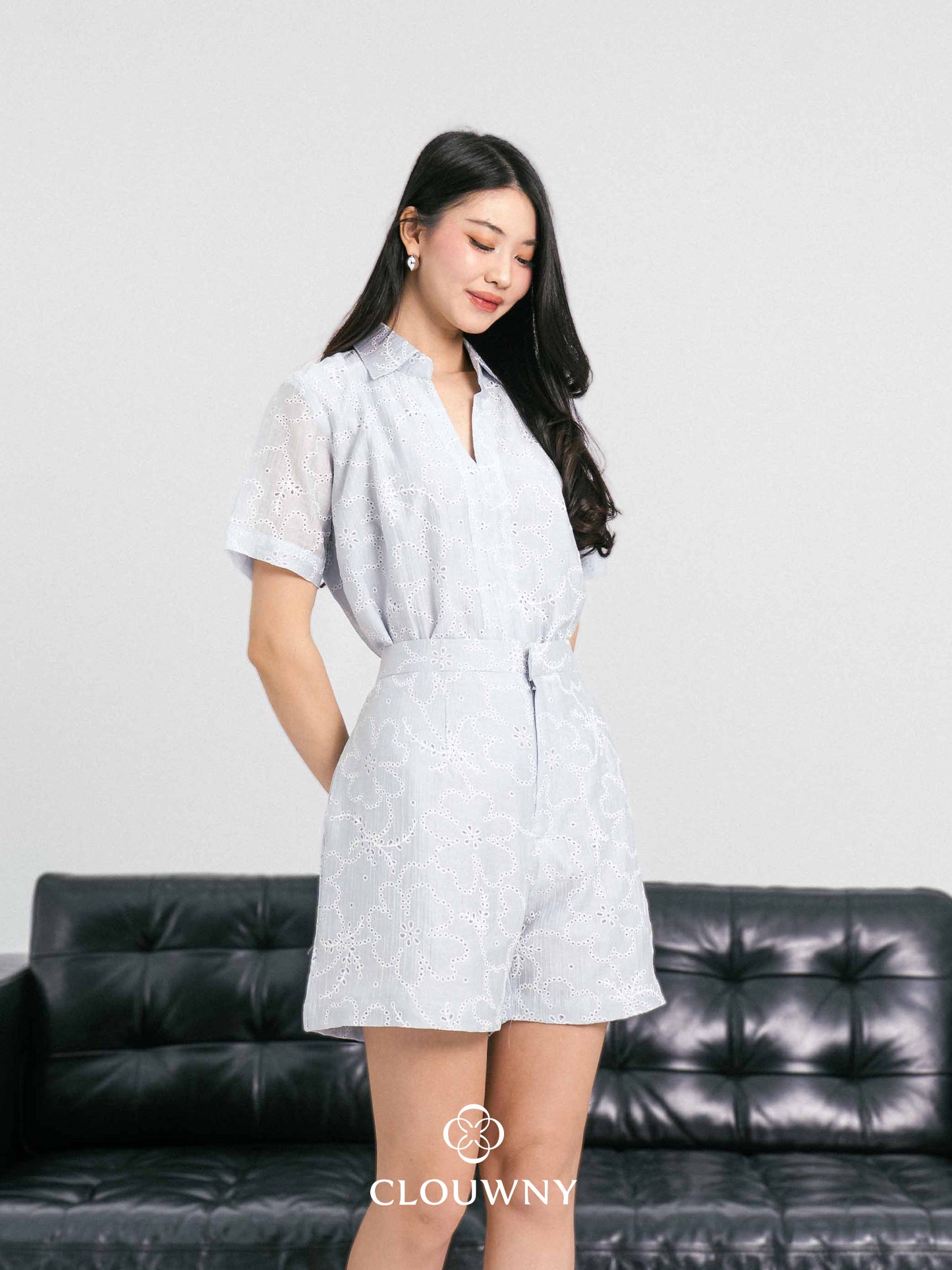Carden Collar Embroidery Set - Blue