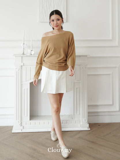 Beatrix Sabrina Knit Top - Khaki