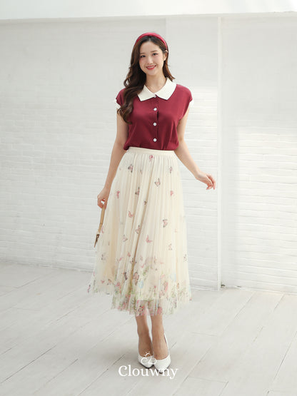 Voleta Butterfly Skirt - Cream