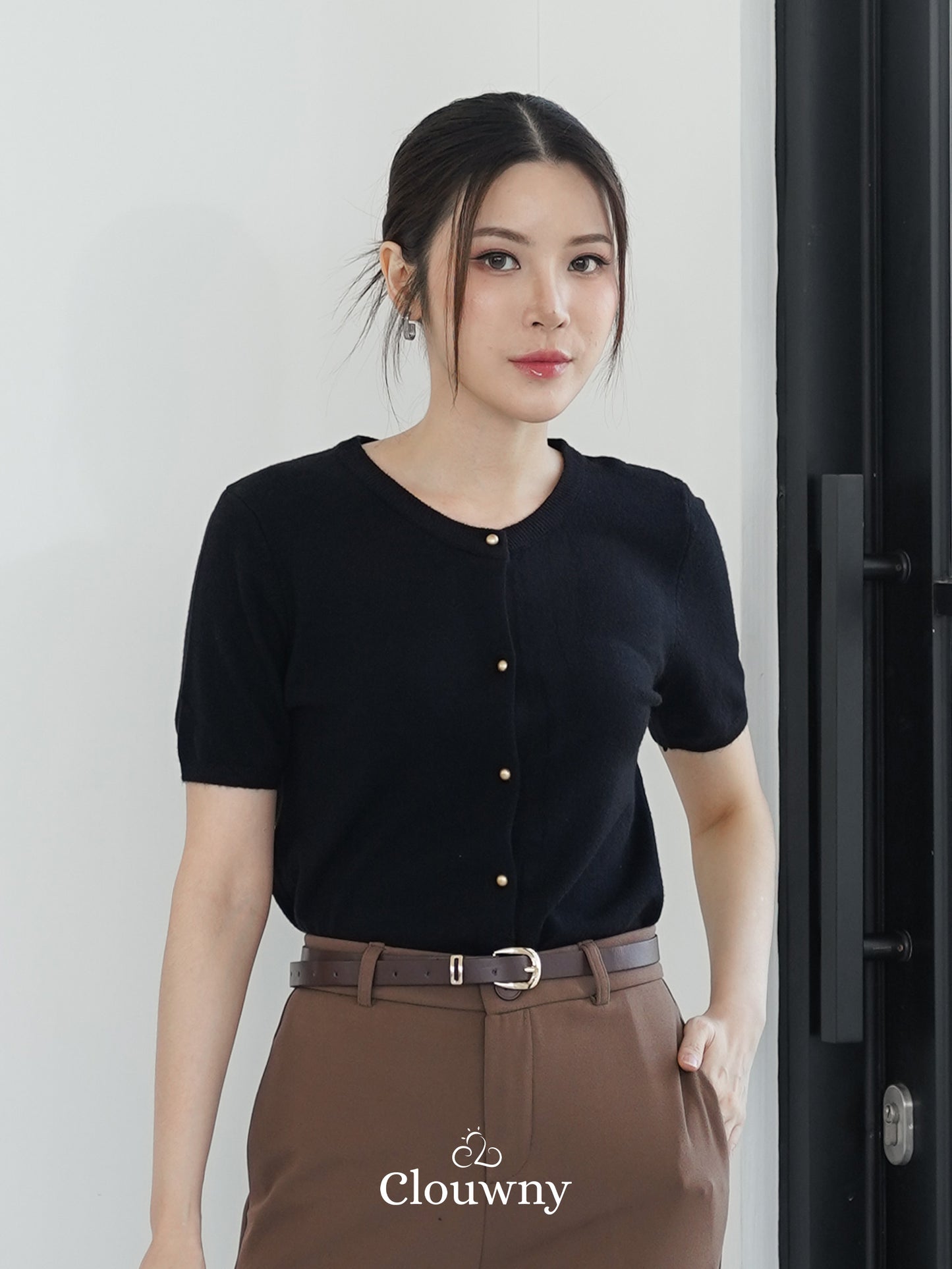 Cayan Knit Top - Black