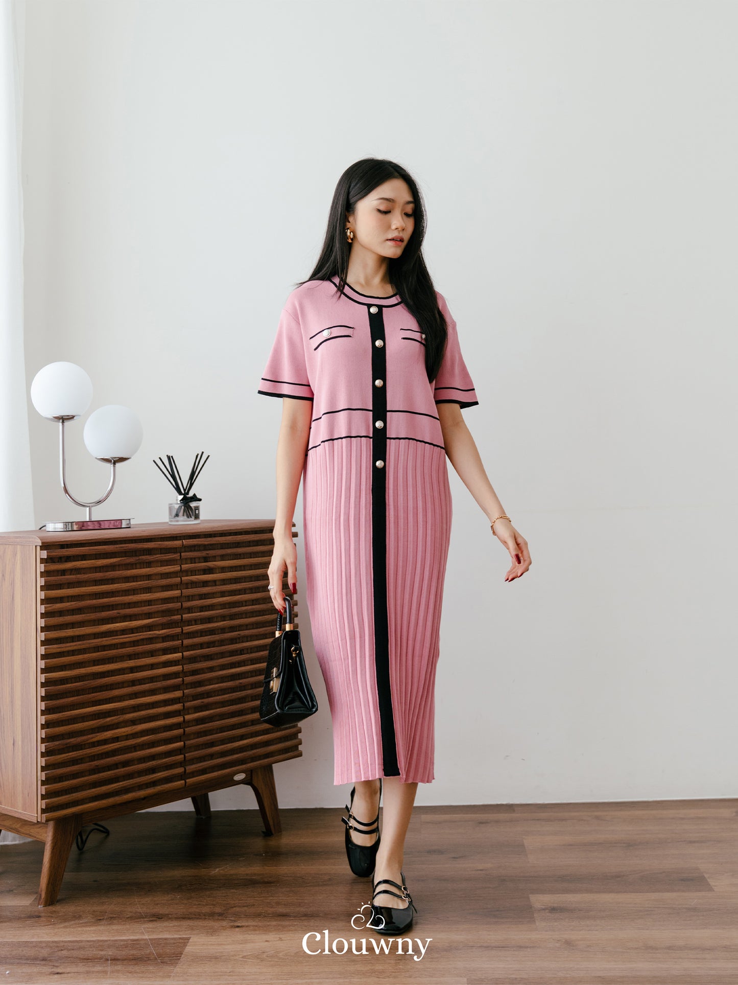 Noir Knit Dress - Pink