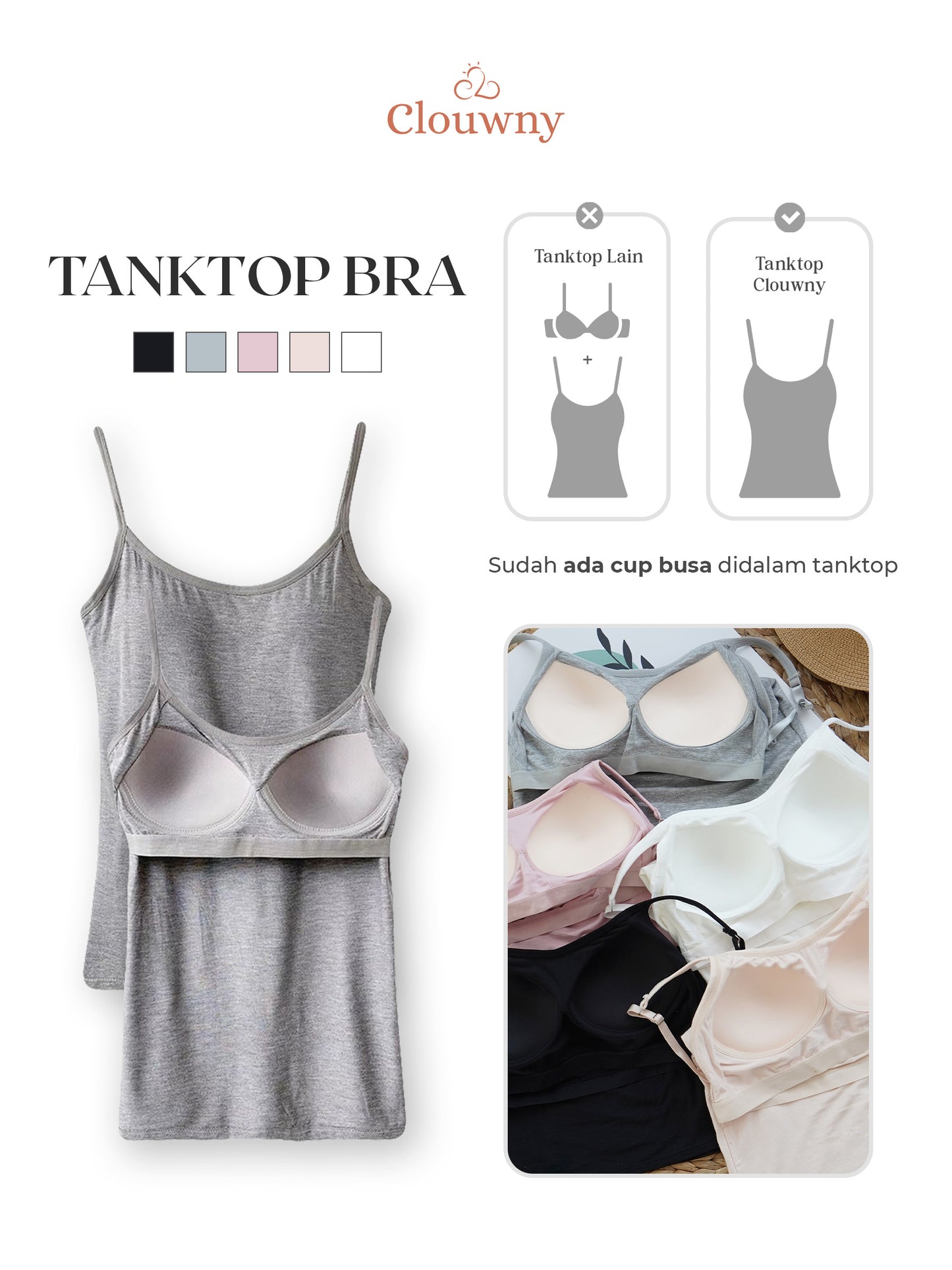 Tanktop Bra - Black
