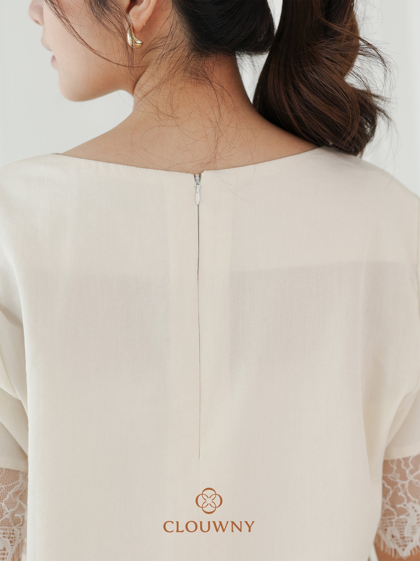 Cloudy Lace Top - Brokenwhite