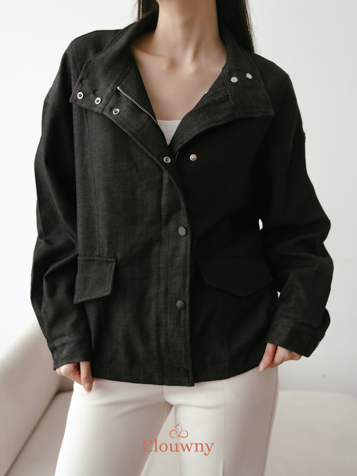 Aspen Zipper Jacket - Black