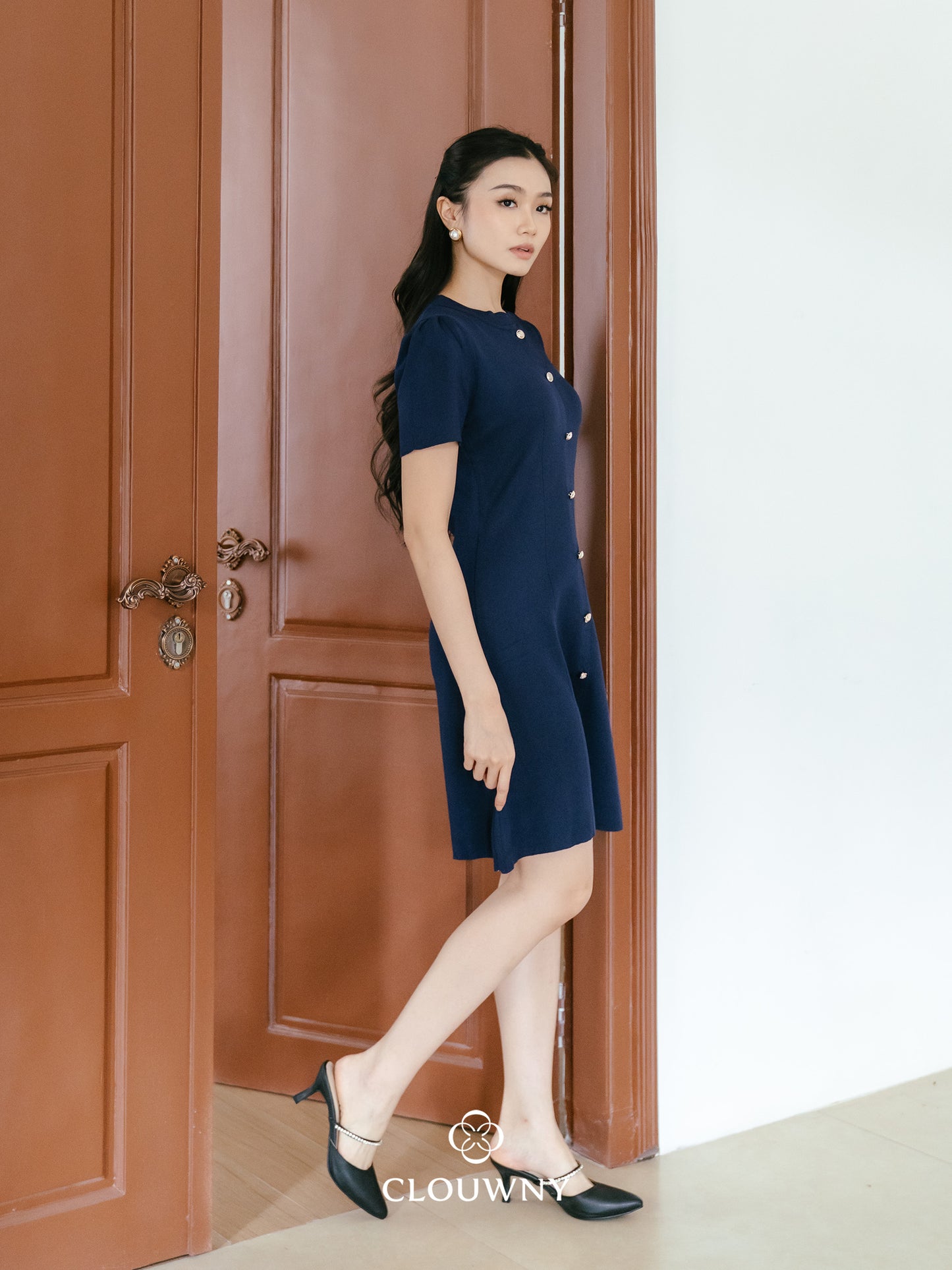 Lily Shanghai Dress - Navy