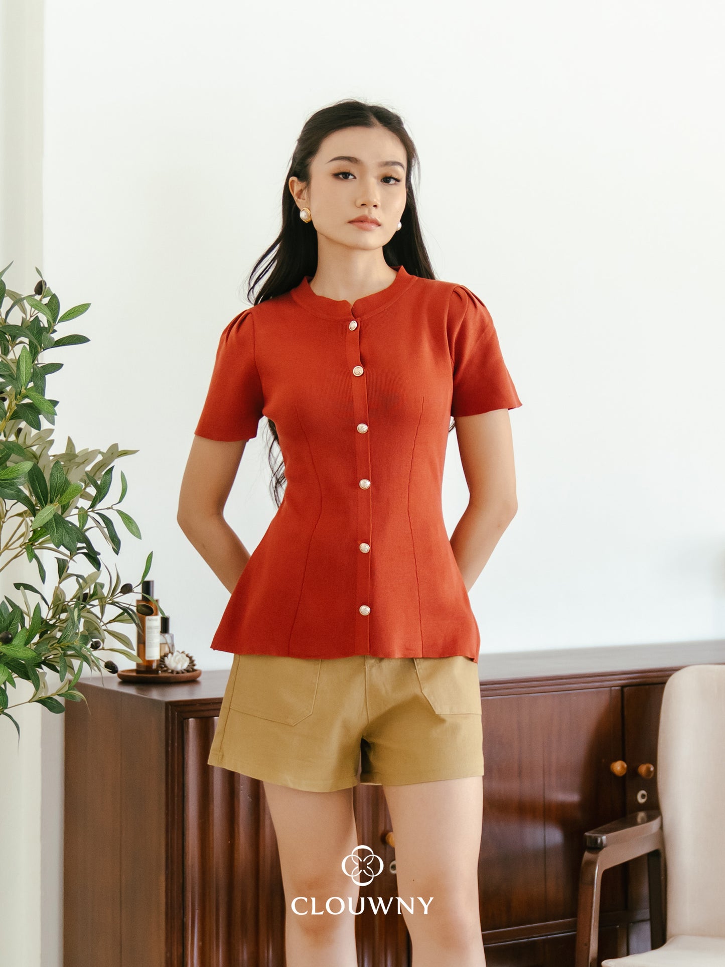 Lee Shanghai Knit Top - Terracota