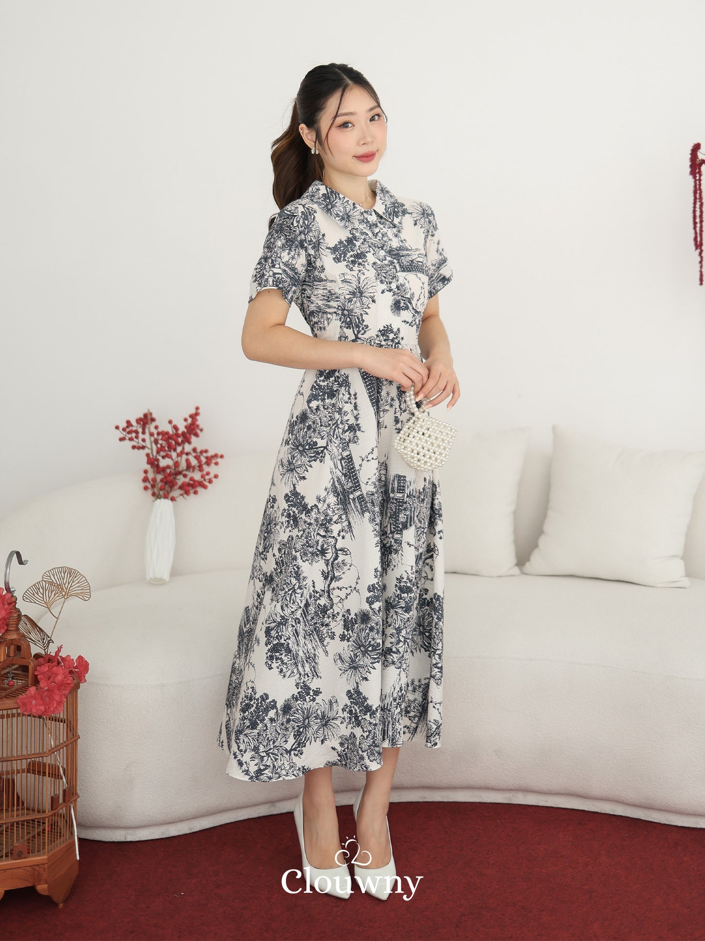 Mondi Button Dress - Black