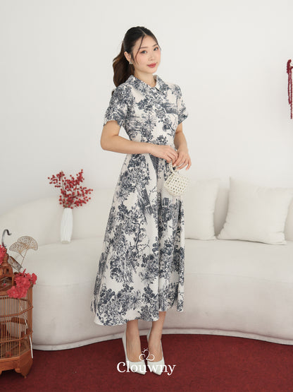 Mondi Button Dress - Black