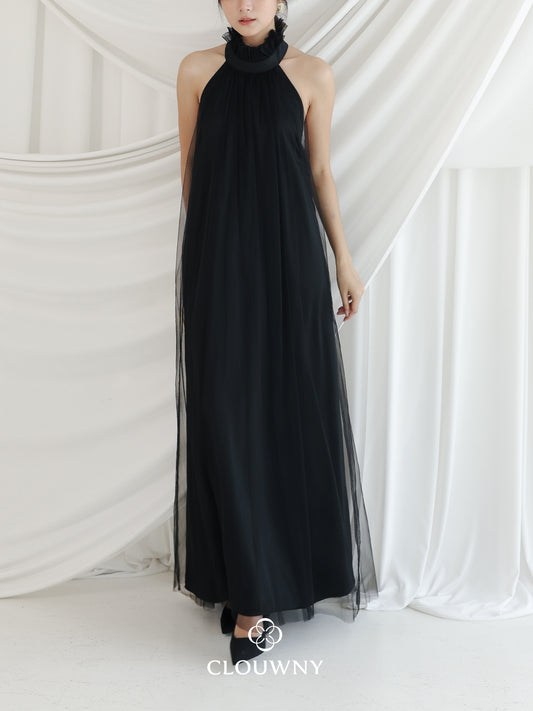 Sharon Halter Tulle Dress - Black