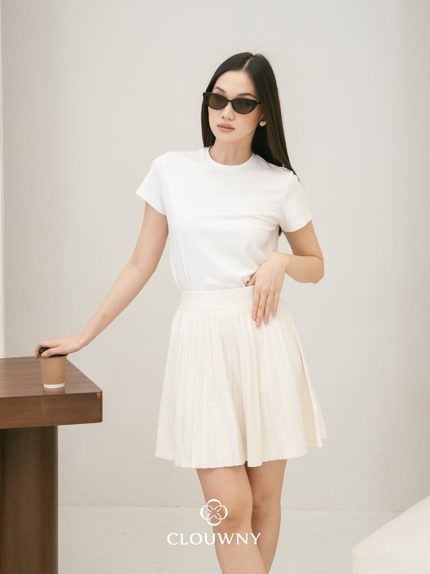 Diva Knit Skirt - Broken White