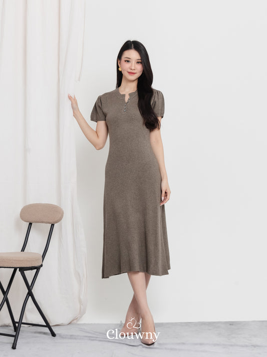 Konsta Knit Dress - Dark Beige