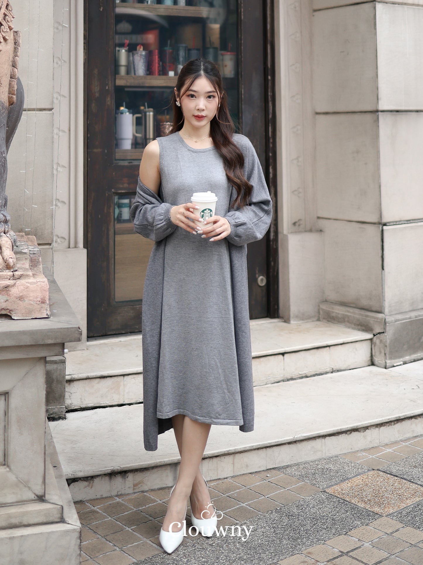 Tatiana Knit Outer - Grey