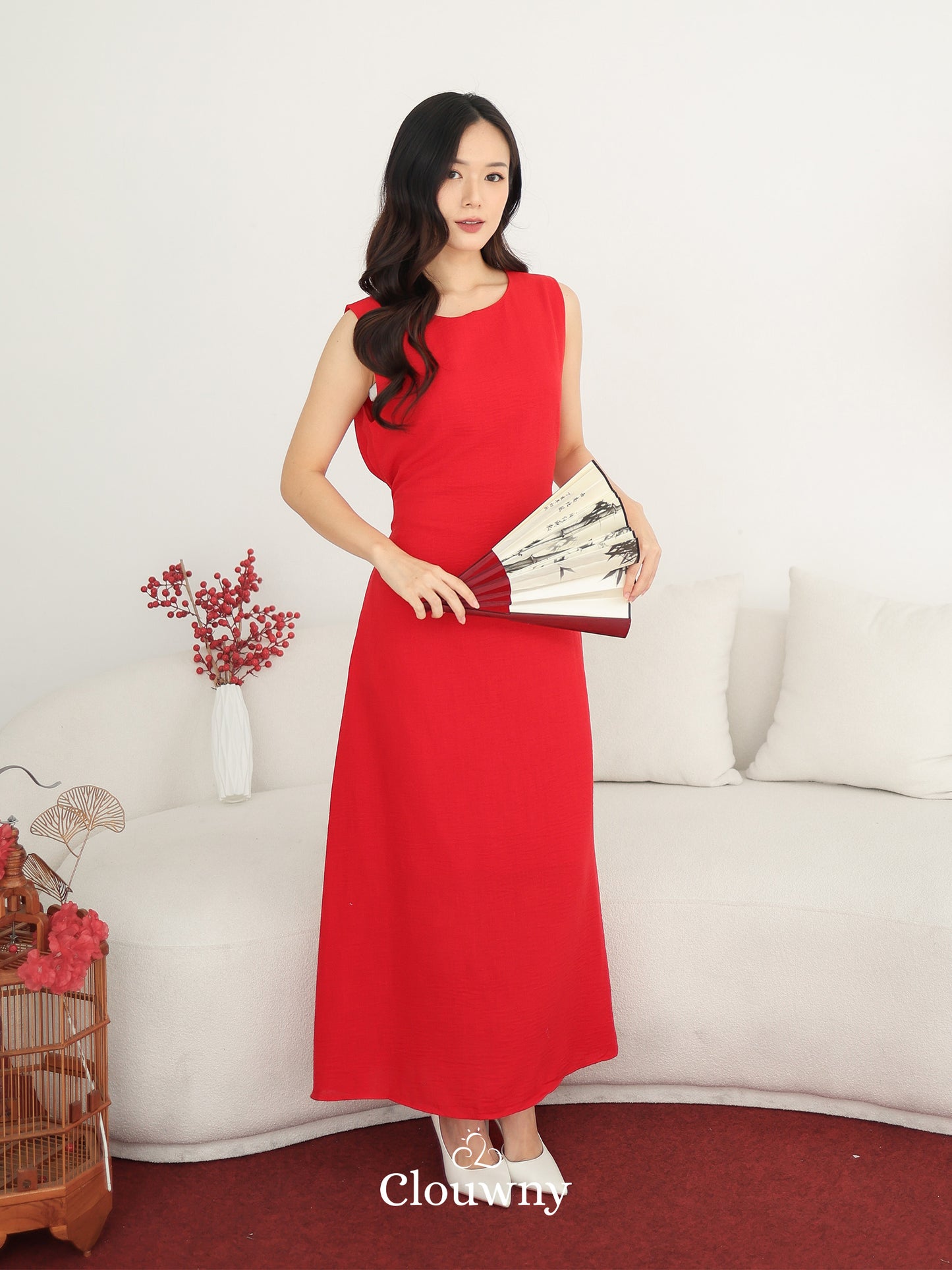 Barla Loose Dress - Red
