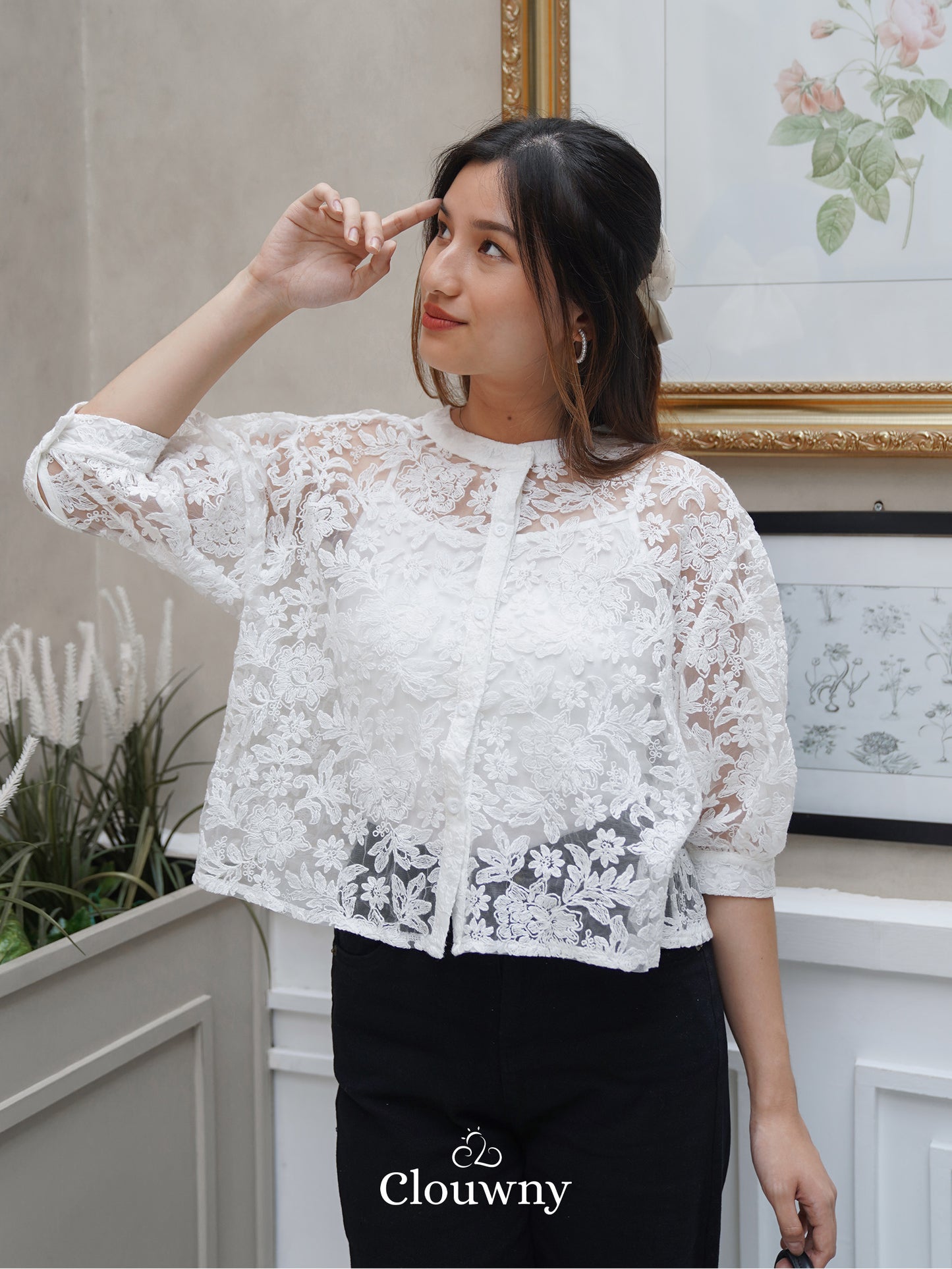 Ganes Lace Blouse - White