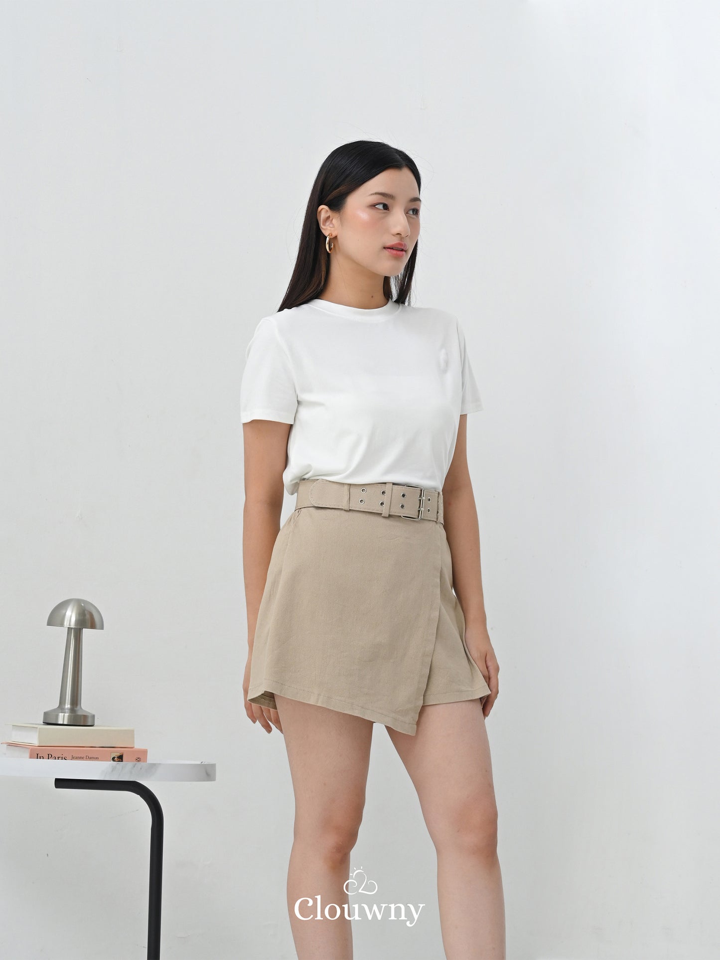 Maxime Denim Skort - Khaki