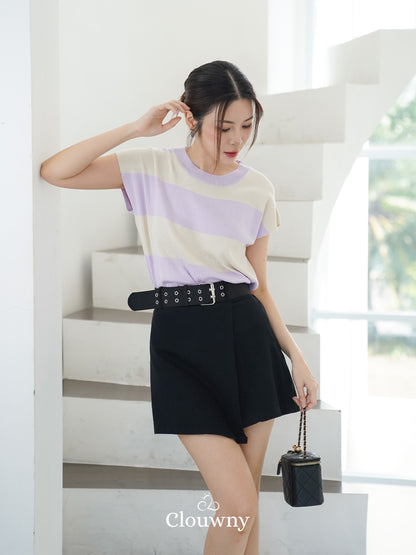 Maxime Denim Skort - Black