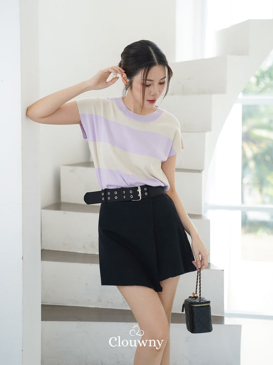 Maxime Denim Skort - Black