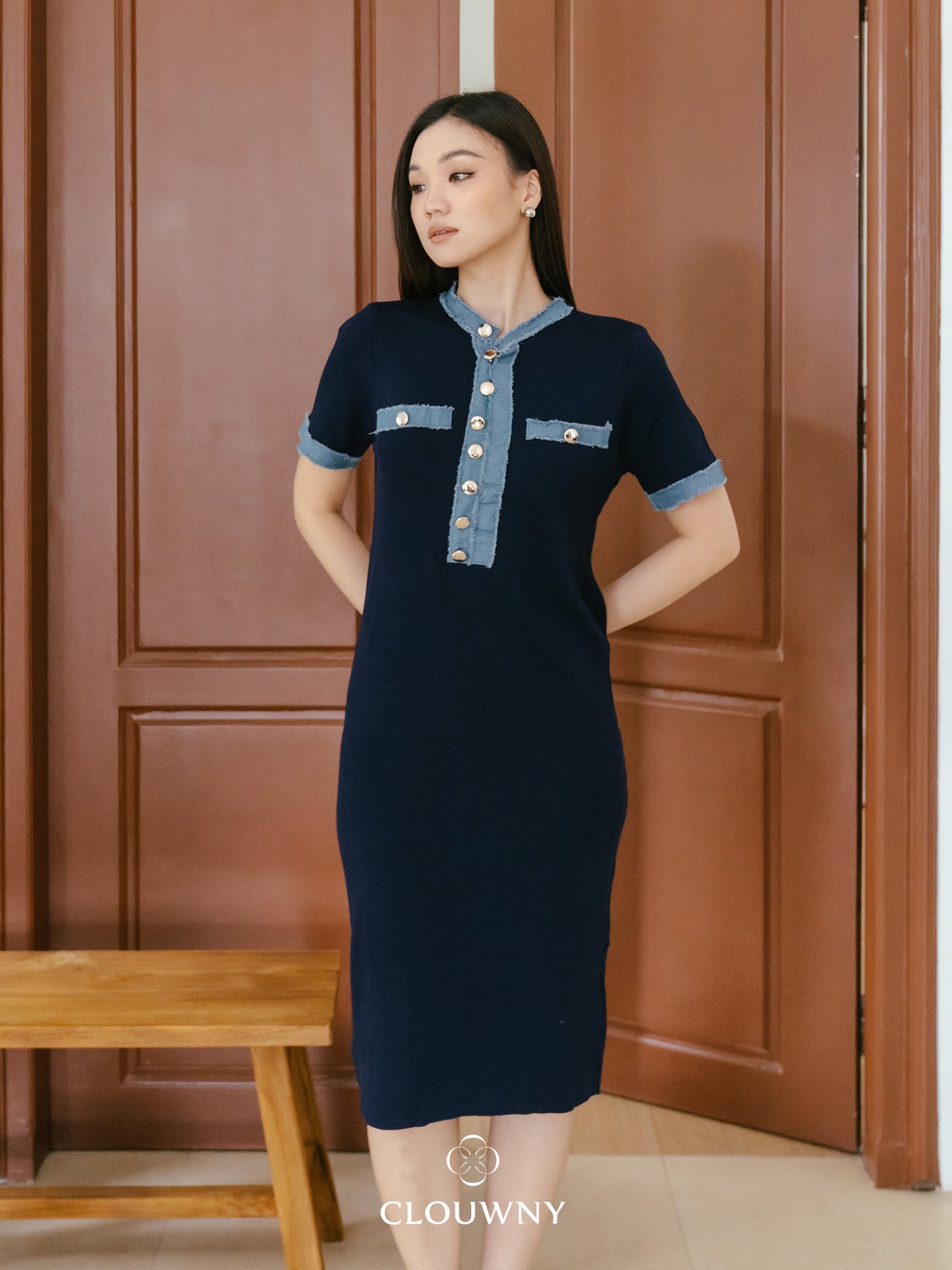 York Denim Dress - Navy