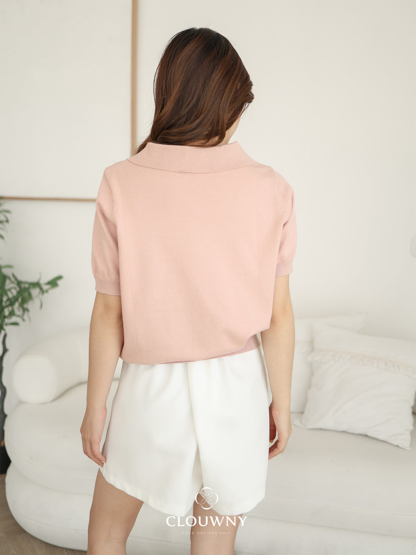 Hervia Double Button Knit Top - Pink