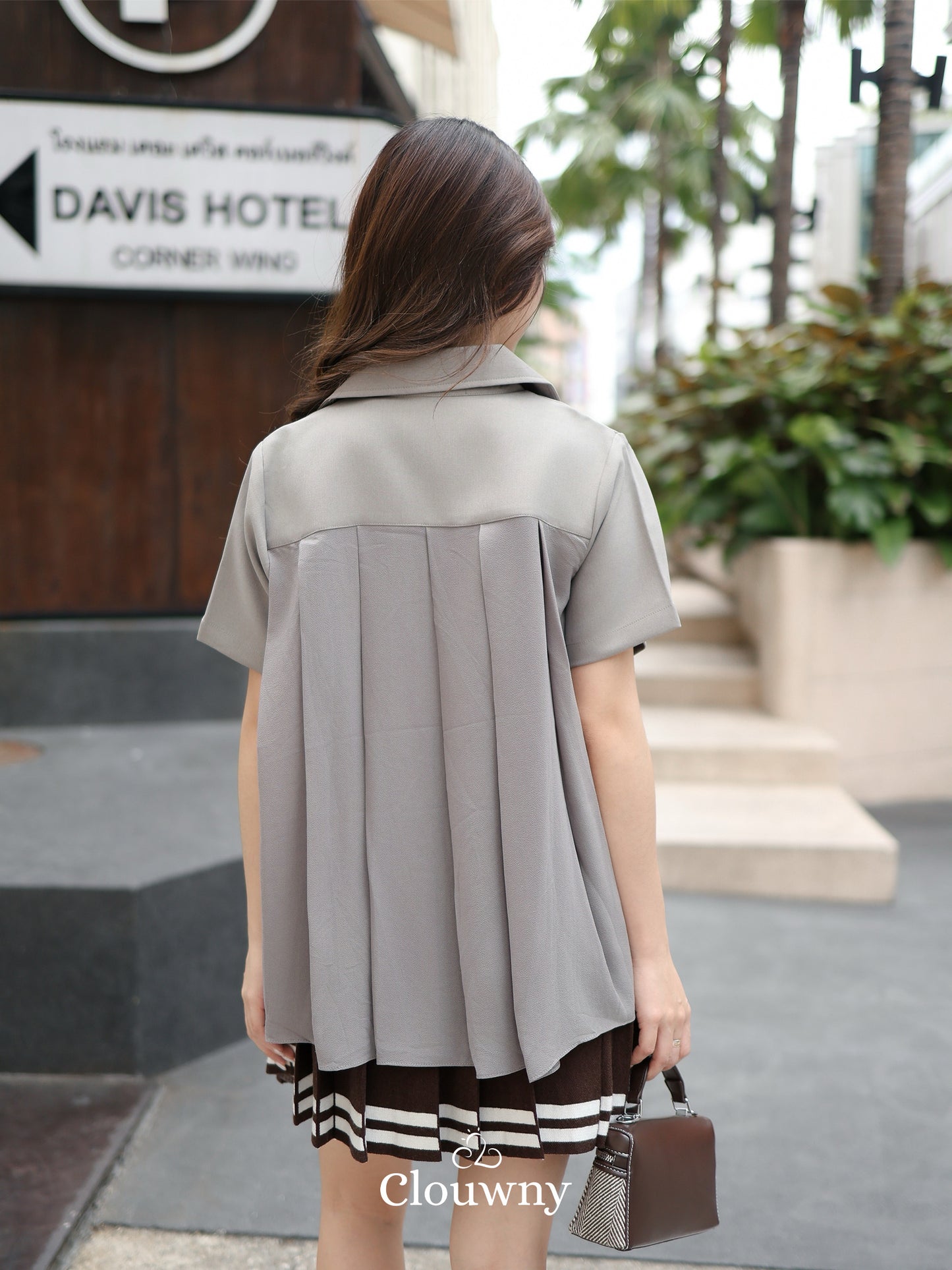 Alverina Button Semi Blazer - Khaki