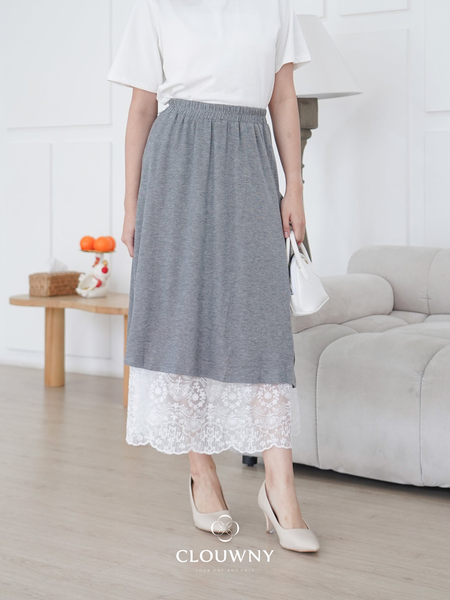 Jona Midi Skirt - Grey