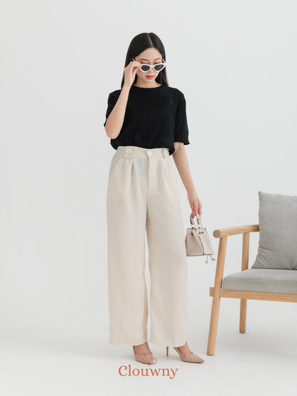 Karea Mini Pocket Pants - Cream