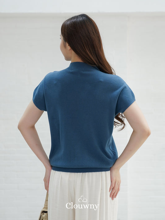 Semi Turtle Top - Navy