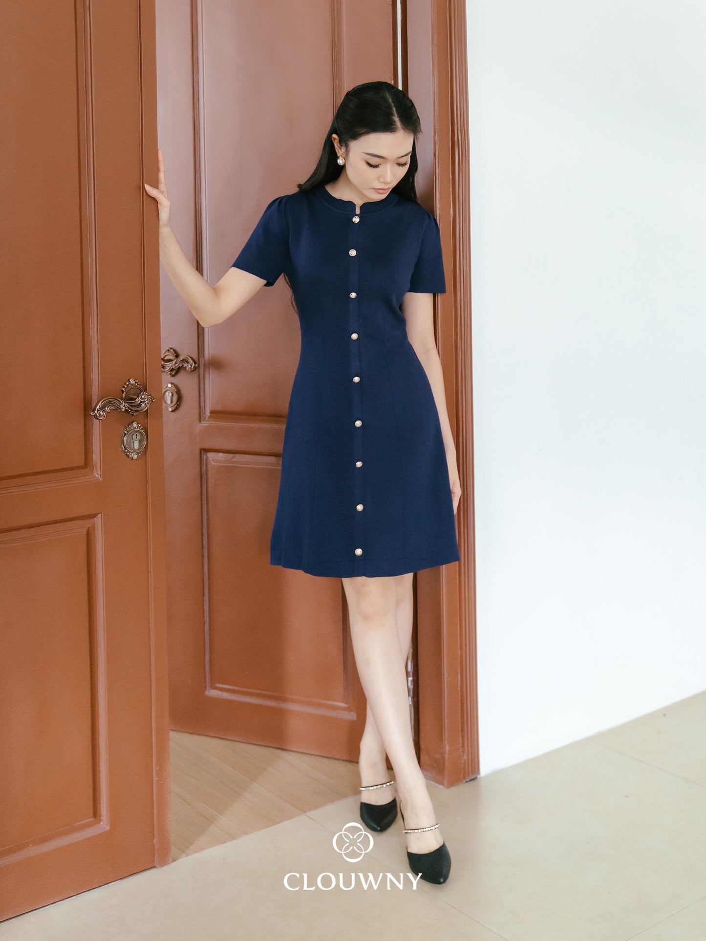 Lily Shanghai Dress - Navy