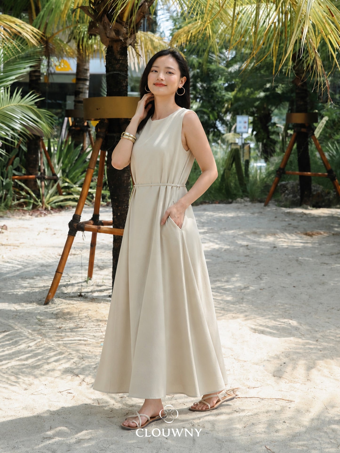 Barla Loose Dress - Cream