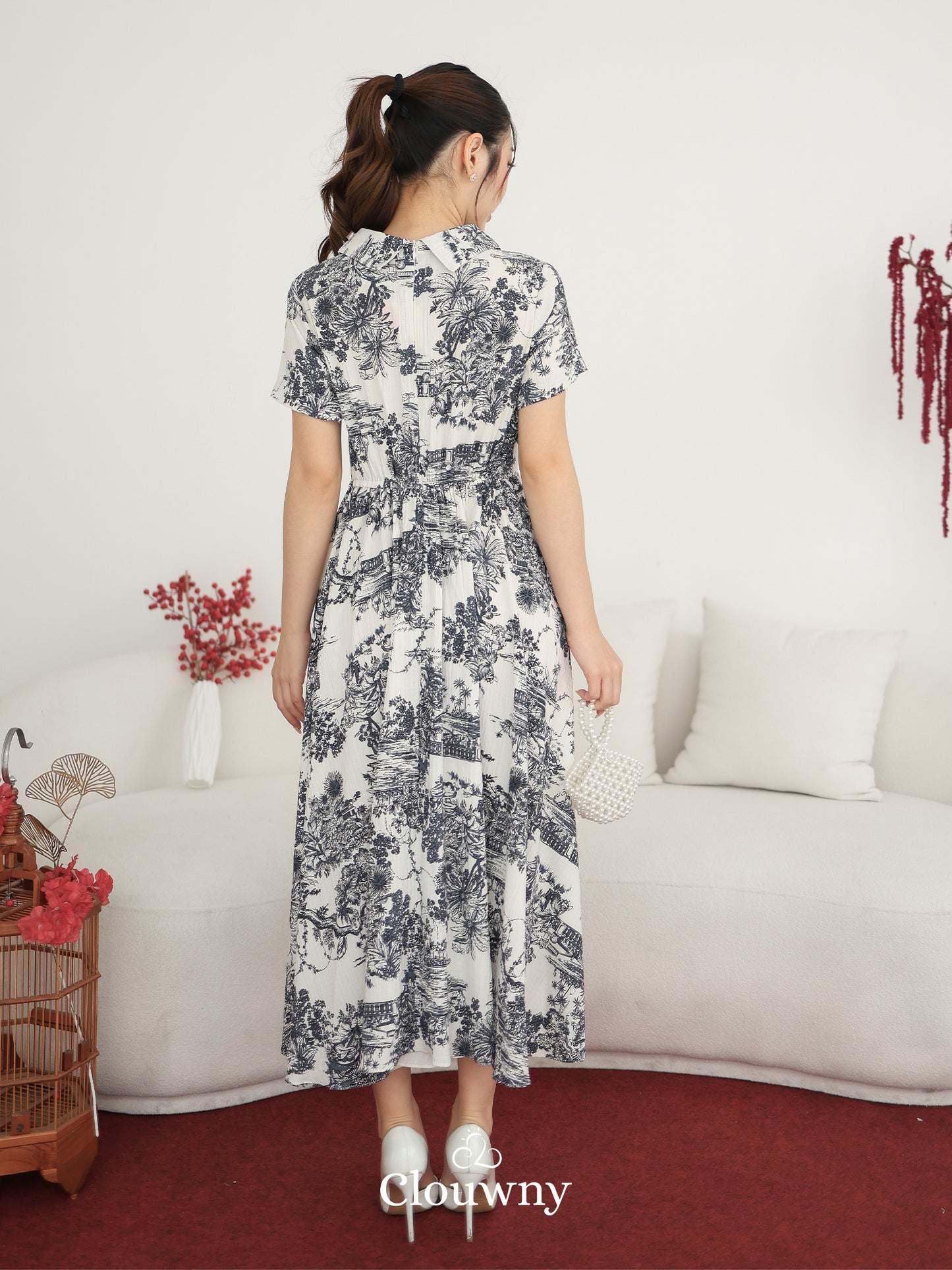 Mondi Button Dress - Black