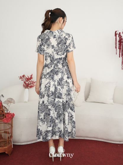 Mondi Button Dress - Black