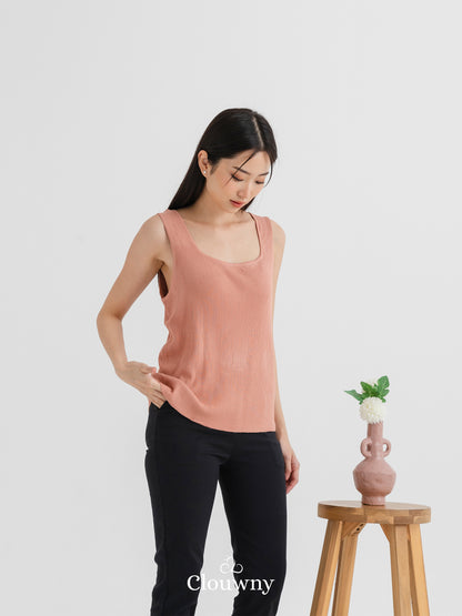 Dovi Knit Tanktop - Peach