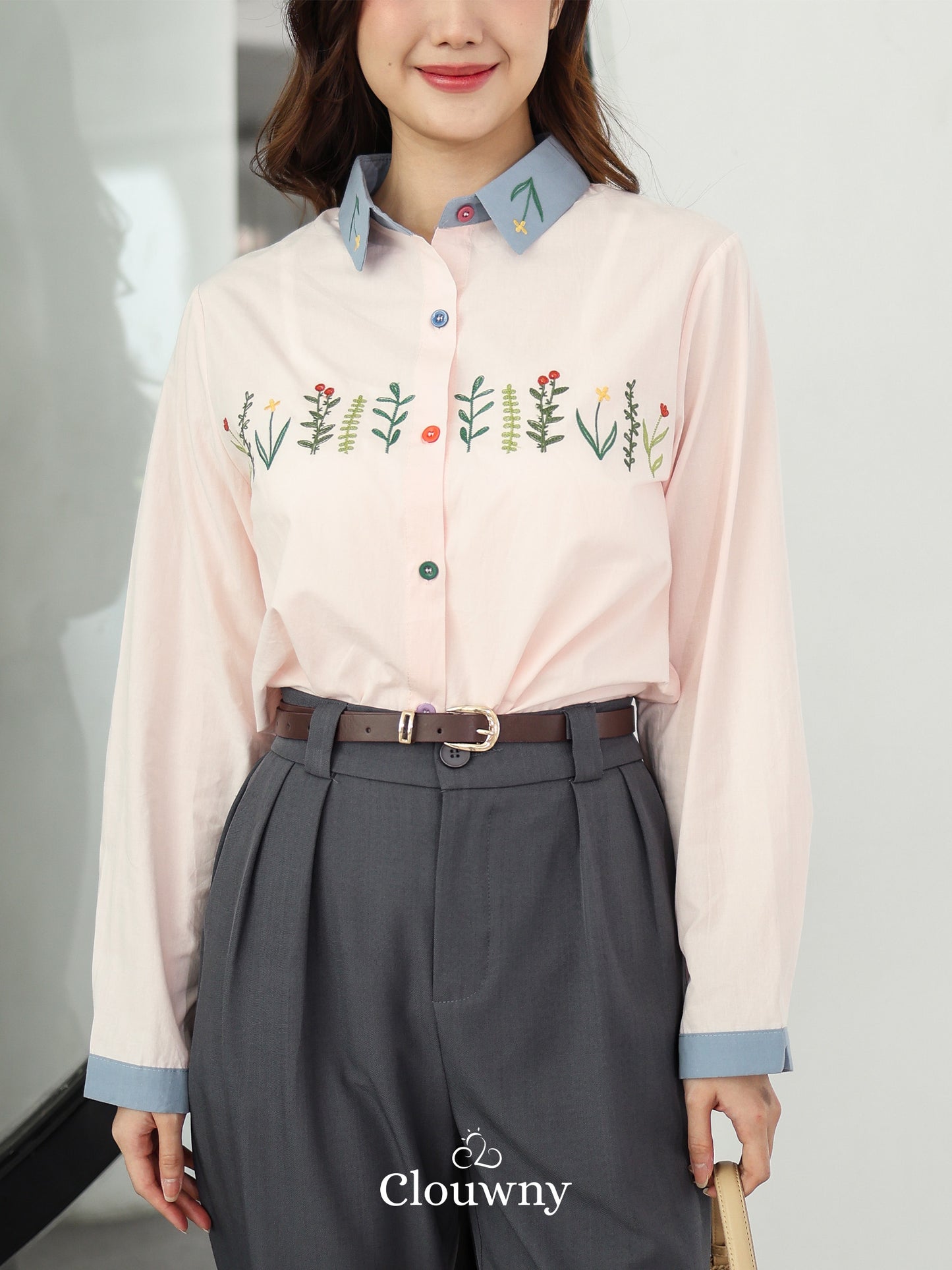 Lavena Button Shirt - Pink
