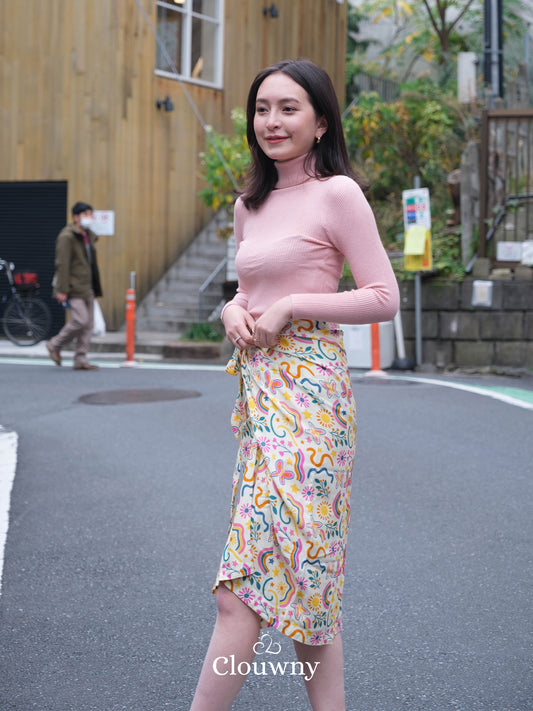 Tsuki Wrap Skirt - Cream