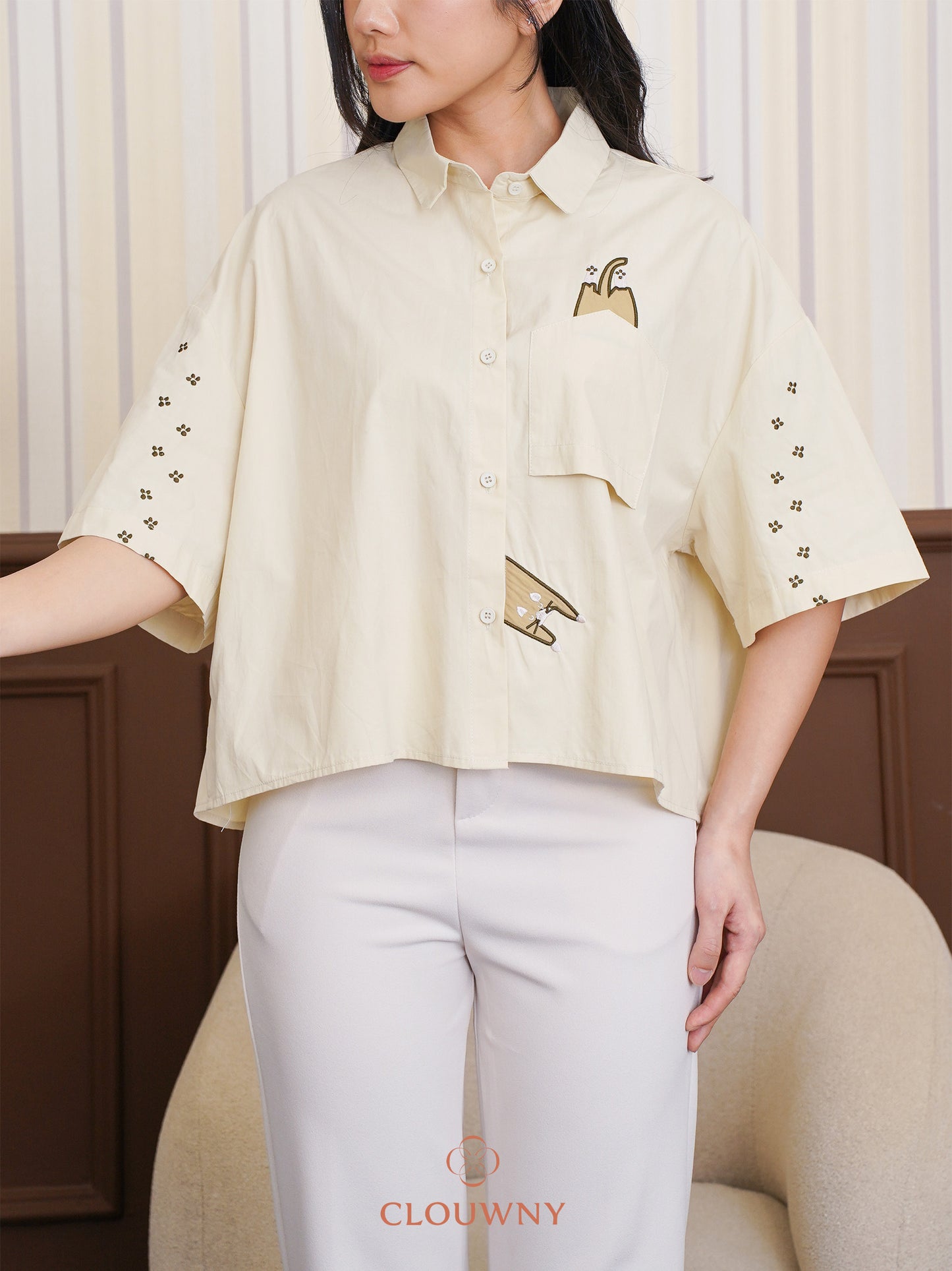 Miwa Cotton Blouse - Cream