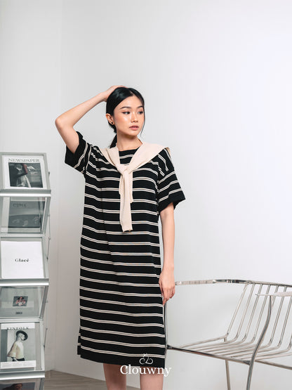 Sara Scarf Dress - Black