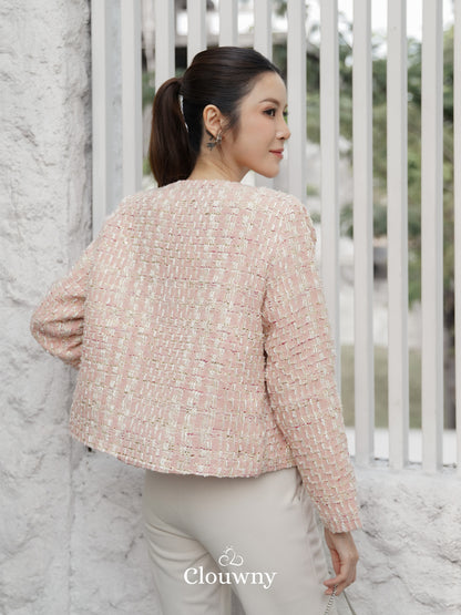 Geya Tweed Blazer - Pink