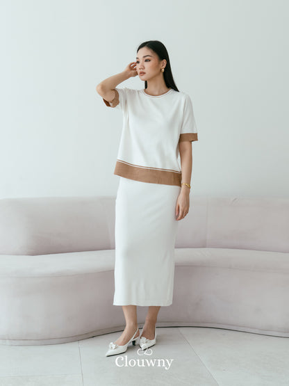 Aubrey Knit Set - White