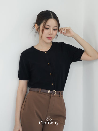 Cayan Knit Top - Black