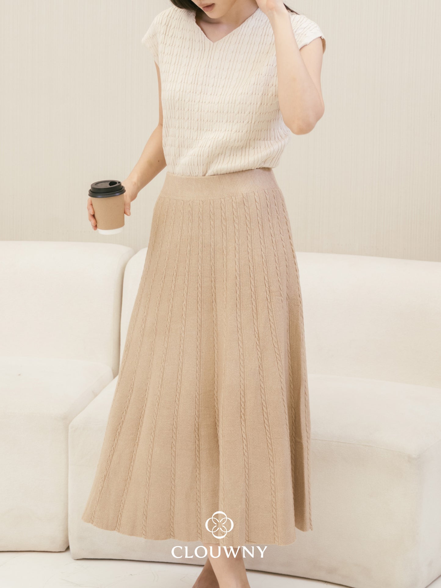 Chesma Knit Skirt - Sand