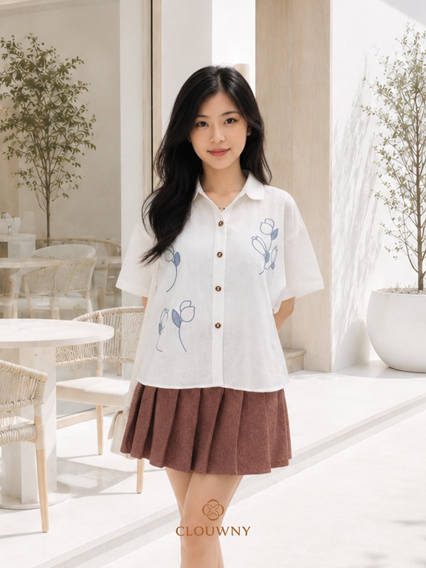Carson Collar Shirt - White