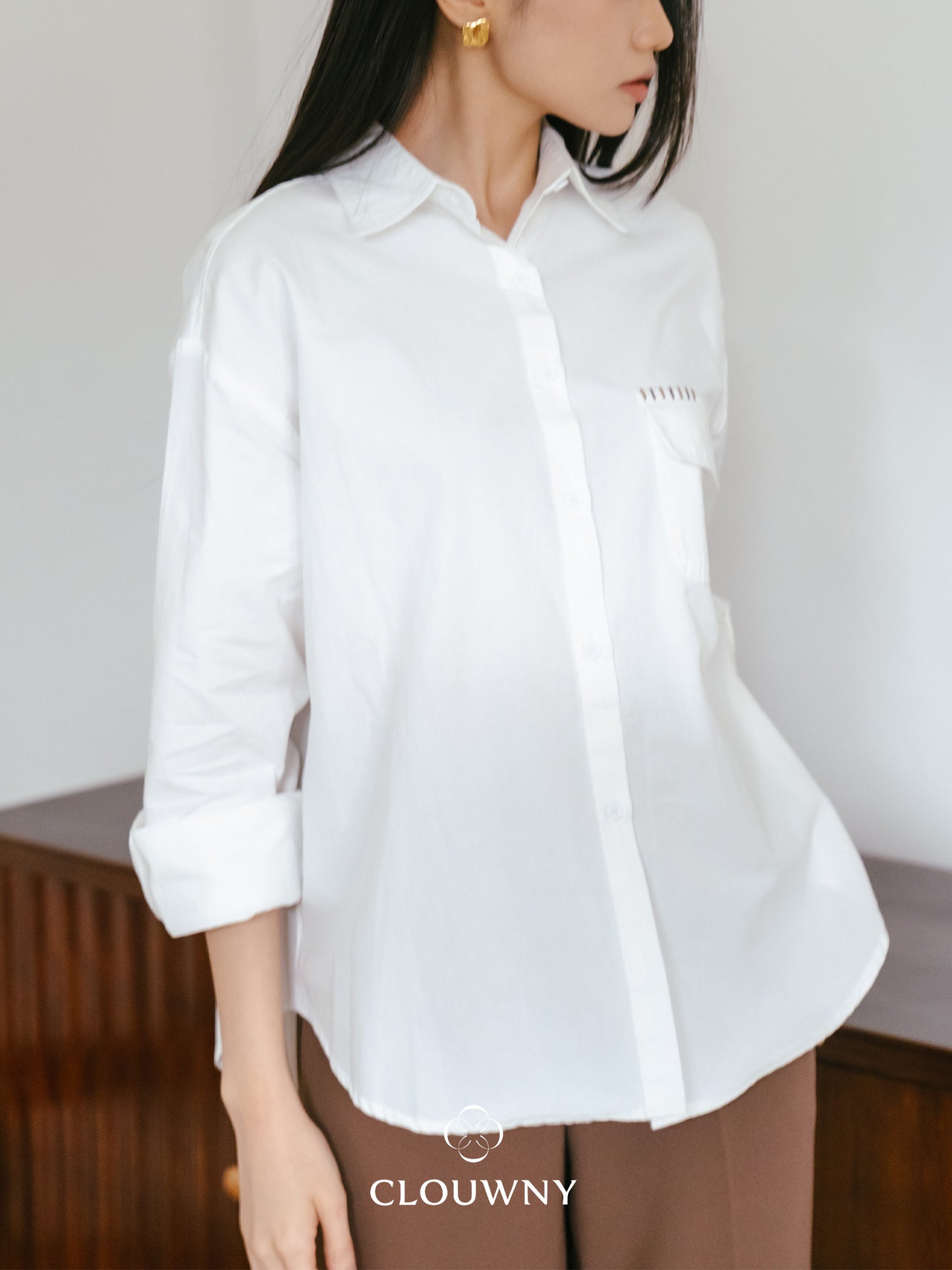 Travis Pocket Shirt - White