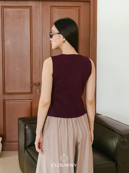 Bianca Asymmetric Vest - Magenta