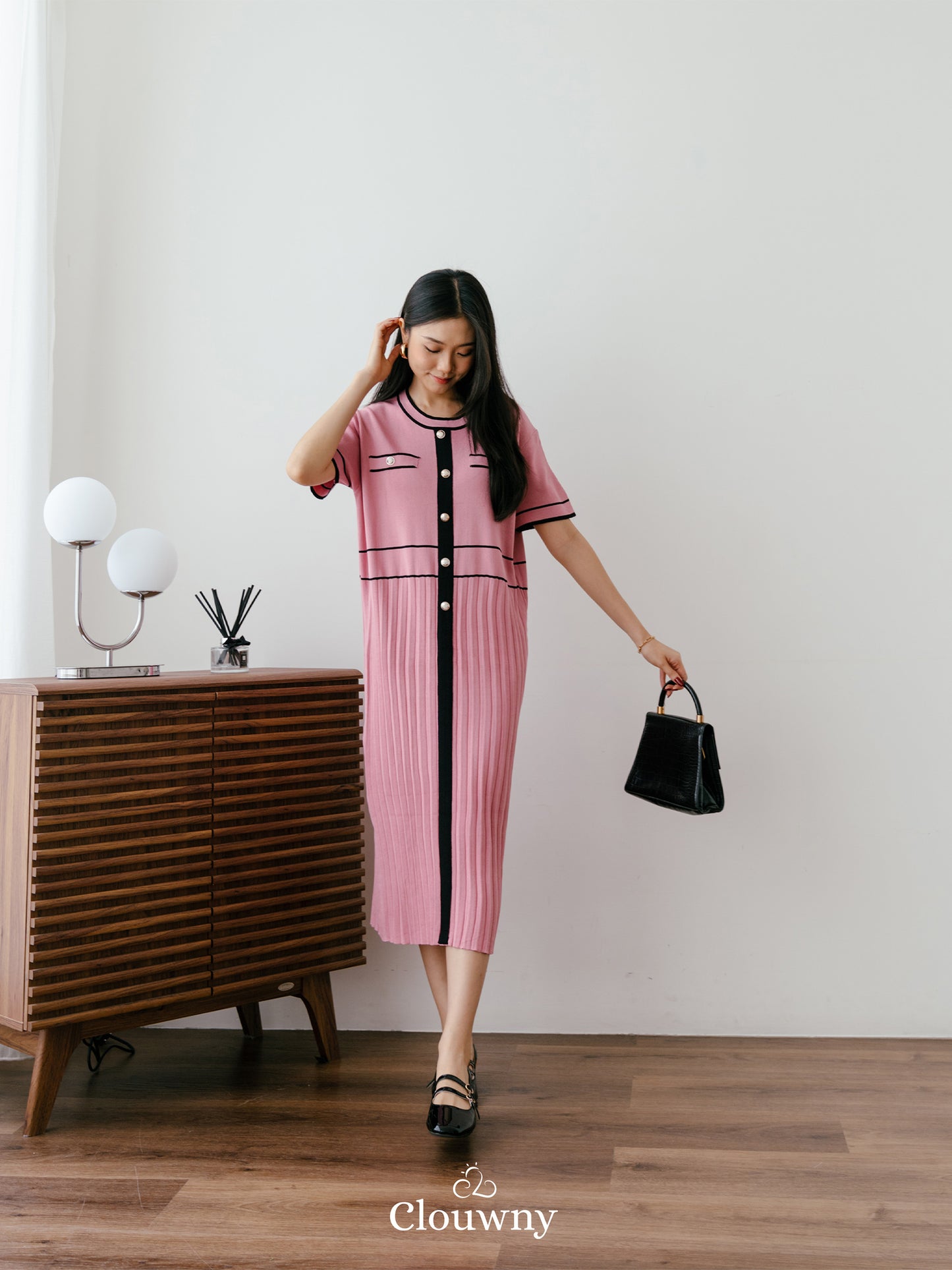 Noir Knit Dress - Pink